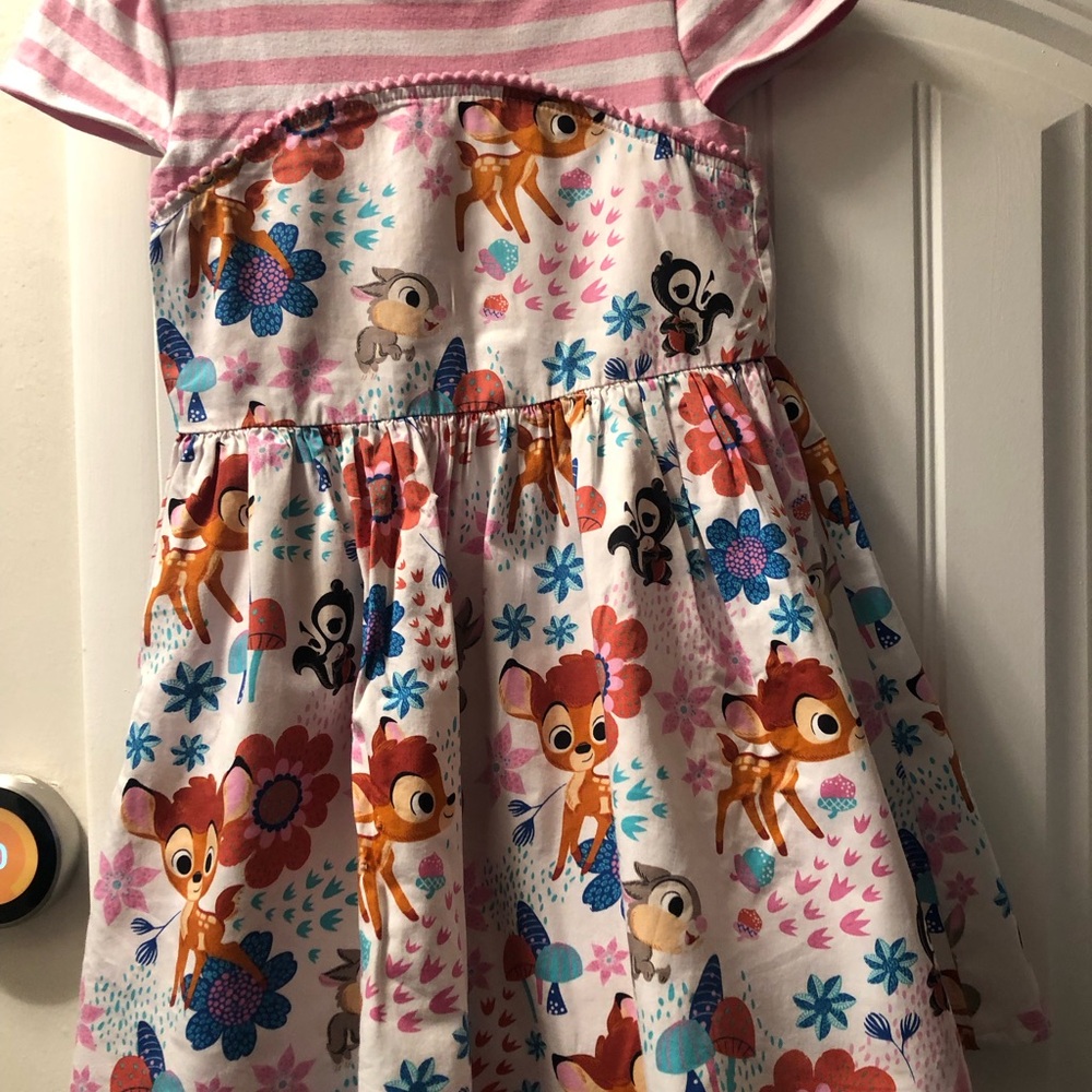 Disney Pink and White Cartoon Print Dress